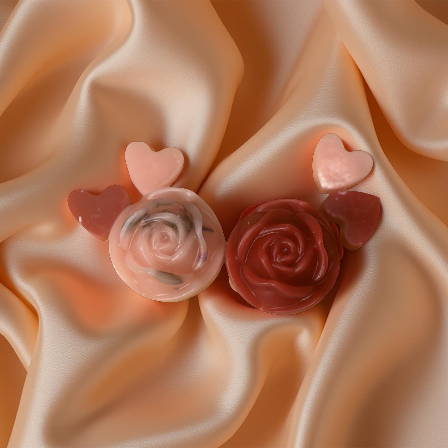 Rose-Shaped Candle with Calm & Relax Tea Flakes