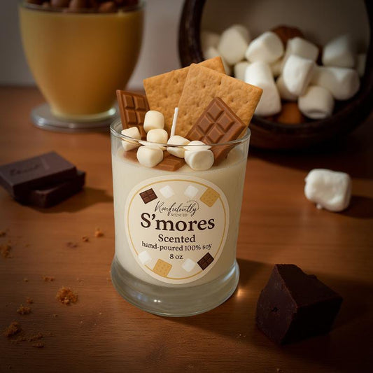 🍫🔥 Fully Scented S’mores Candle – 8oz