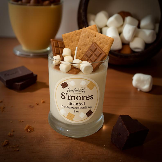 🍫🔥 Fully Scented S’mores Candle – 8oz